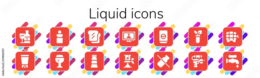 liquid icon set liquid icon set