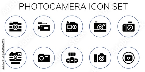 photocamera icon set