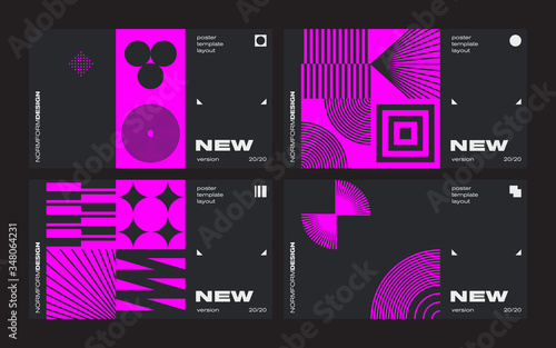 New Modernism Vector Poster Template Design