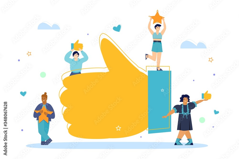 Feedback satisfaction with finger up hand sign vector illustration isolated. Feedback satisfaction with finger up hand sign vector illustration isolated.