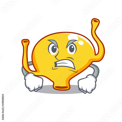 Mascot design concept of bladder with angry