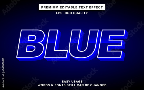 blue text effect