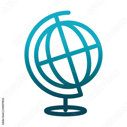 school globe map science and research gradient style icon