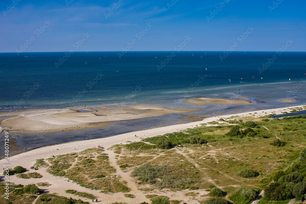 Aerial view over the Kieler Förde near Laboe,, Schleswig-Holstein, Germany, Europe