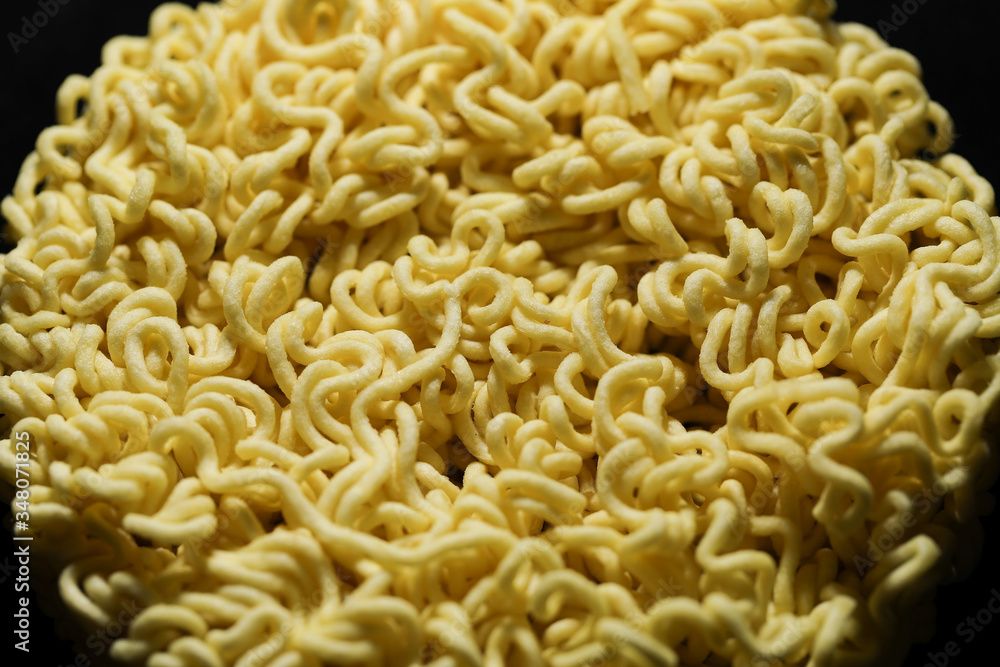 Round Shape Raw Instant Noodles Background Round Shape Raw Instant Noodles Background
