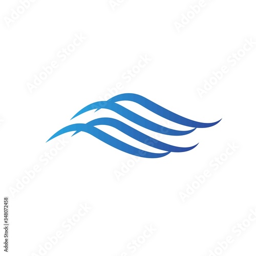 Wave logo template design. Icon wave illustration vector