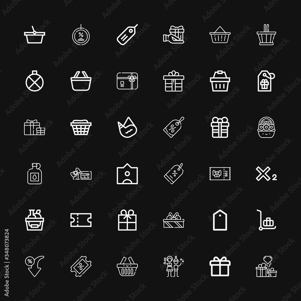 Editable 36 offer icons for web and mobile