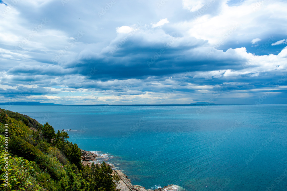 Amazing colors of a cloudy day Tuscany seaside