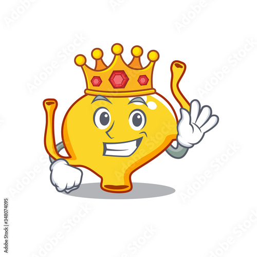 A Wise King of bladder mascot design style © kongvector