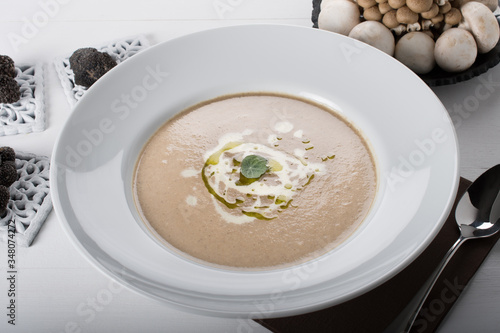 Wild Mushroom italian cream soup. Creamy mushroom soup is such a hearty and warming soup