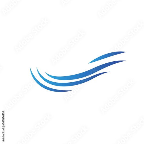 Wave logo template design. Icon wave illustration vector © priyo