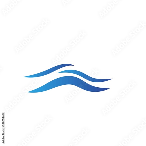 Wave logo template design. Icon wave illustration vector