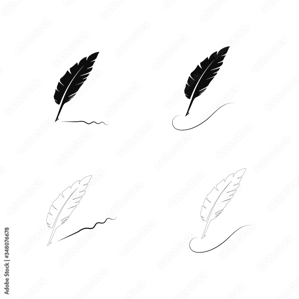 feather pen logo feather pen logo