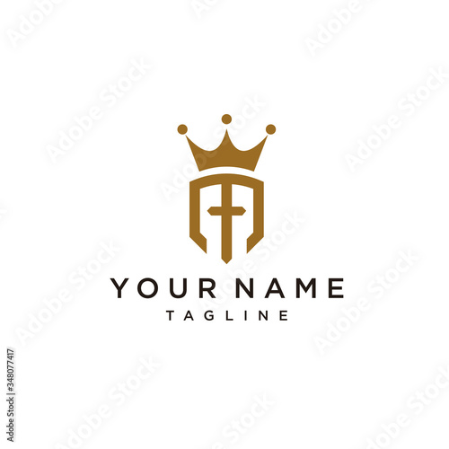 m and T king logo design. Premium letter M logo design. Luxury linear creative monogram.