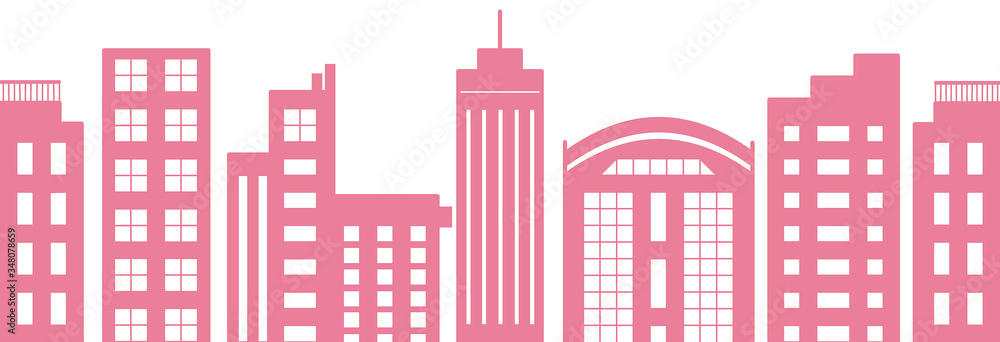 都会 街並み 壁紙 ピンク パターン 素材 