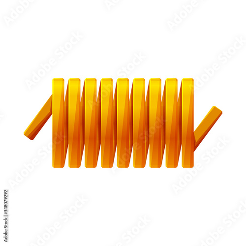 Isolated object of detail and coil sign. Graphic of detail and energy stock vector illustration.