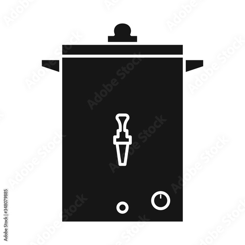Isolated object of heater and boiler icon. Graphic of heater and device stock vector illustration.