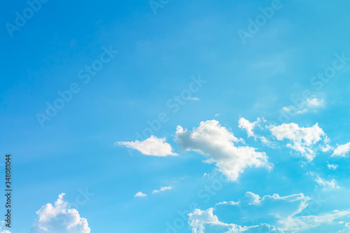 Few clouds with bright blue sky