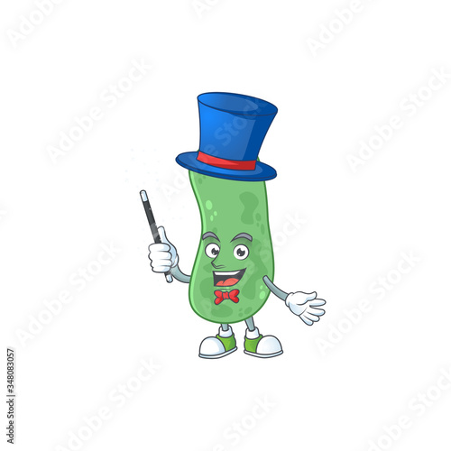Talented enterobacteriaceae Magician cartoon character design style