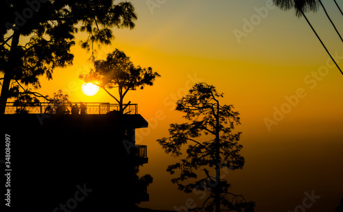 Beautiful Sunset view at mata Vaishnodevi darbar katra Jammu

