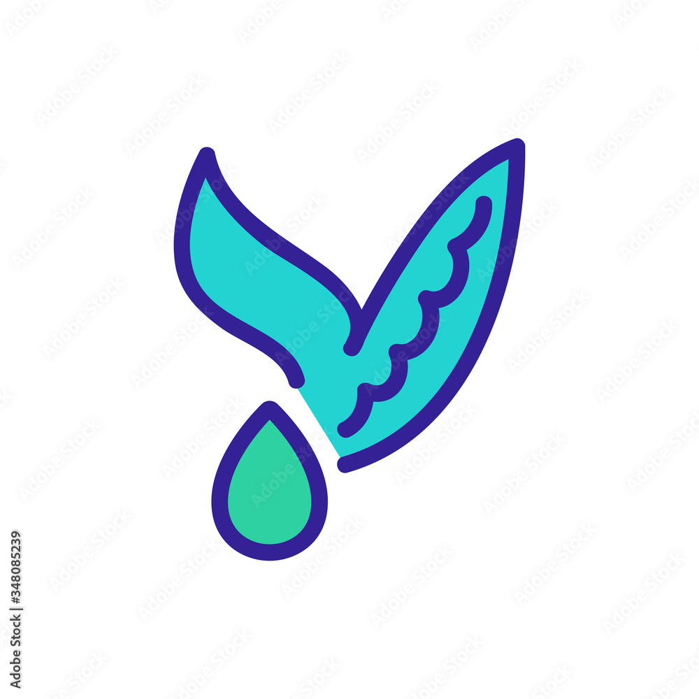 drop of aloe vera oil icon vector. drop of aloe vera oil sign. color symbol illustration drop of aloe vera oil icon vector. drop of aloe vera oil sign. color symbol illustration