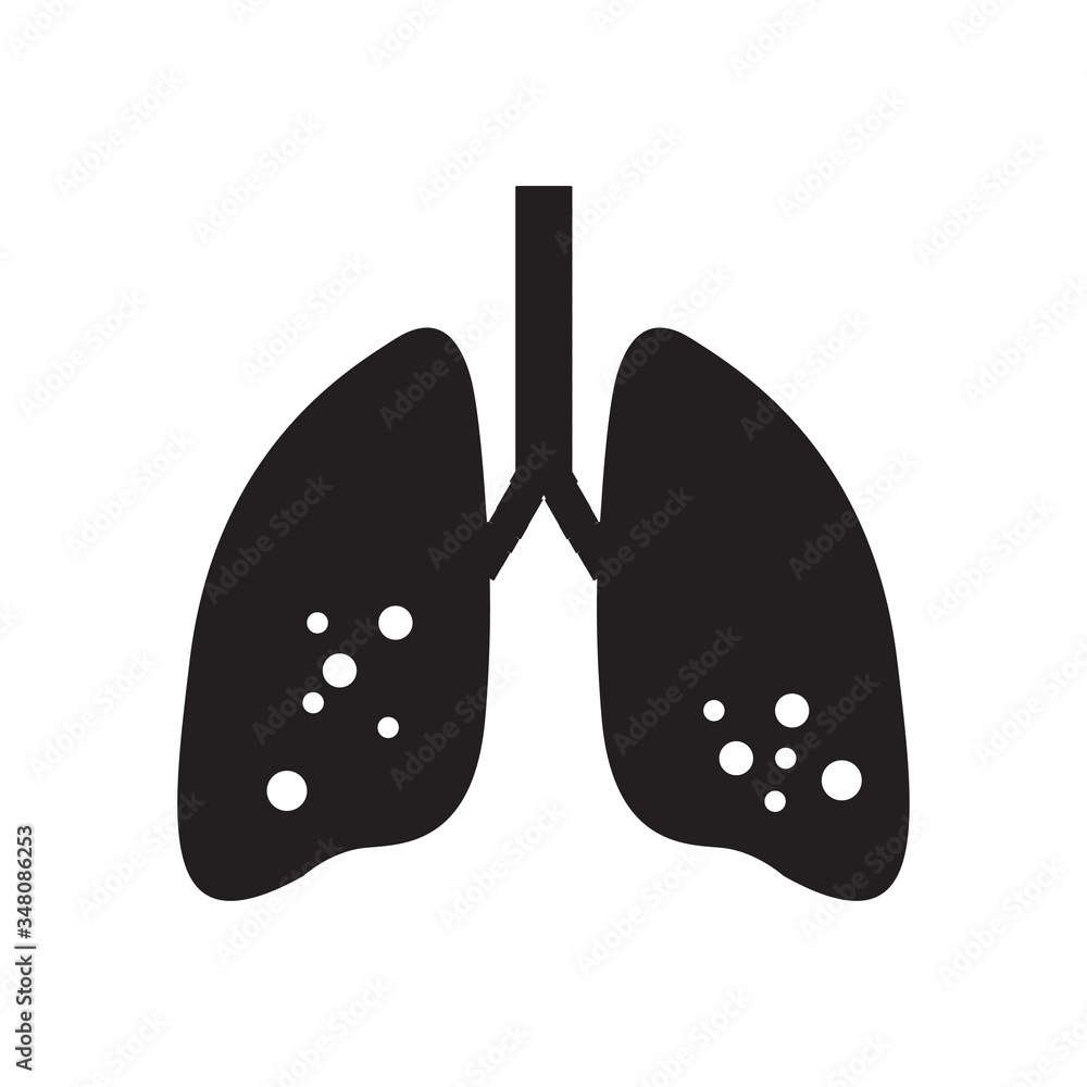 lung icon a vector design illustration lung icon a vector design illustration