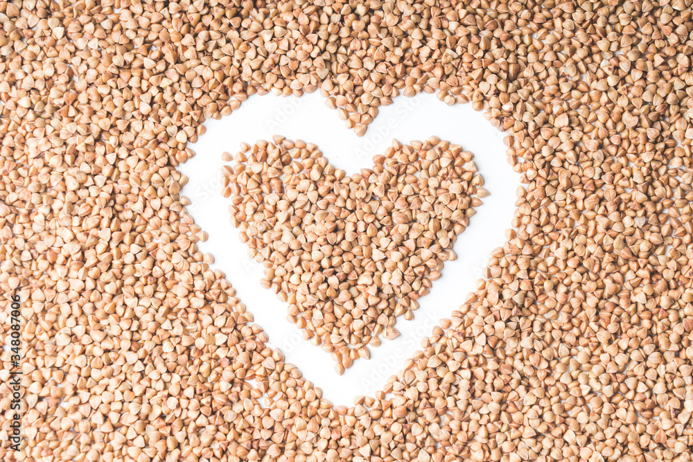 buckwheat heart shape close-up buckwheat heart shape close-up
