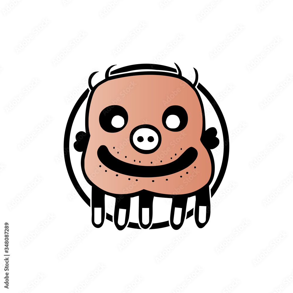 Cute cartoon monster. Vector funny monster character illustration design Cute cartoon monster. Vector funny monster character illustration design