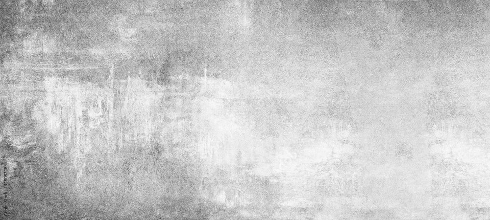 Fototapeta premium White gray concrete stone cement wall banner background panorama long