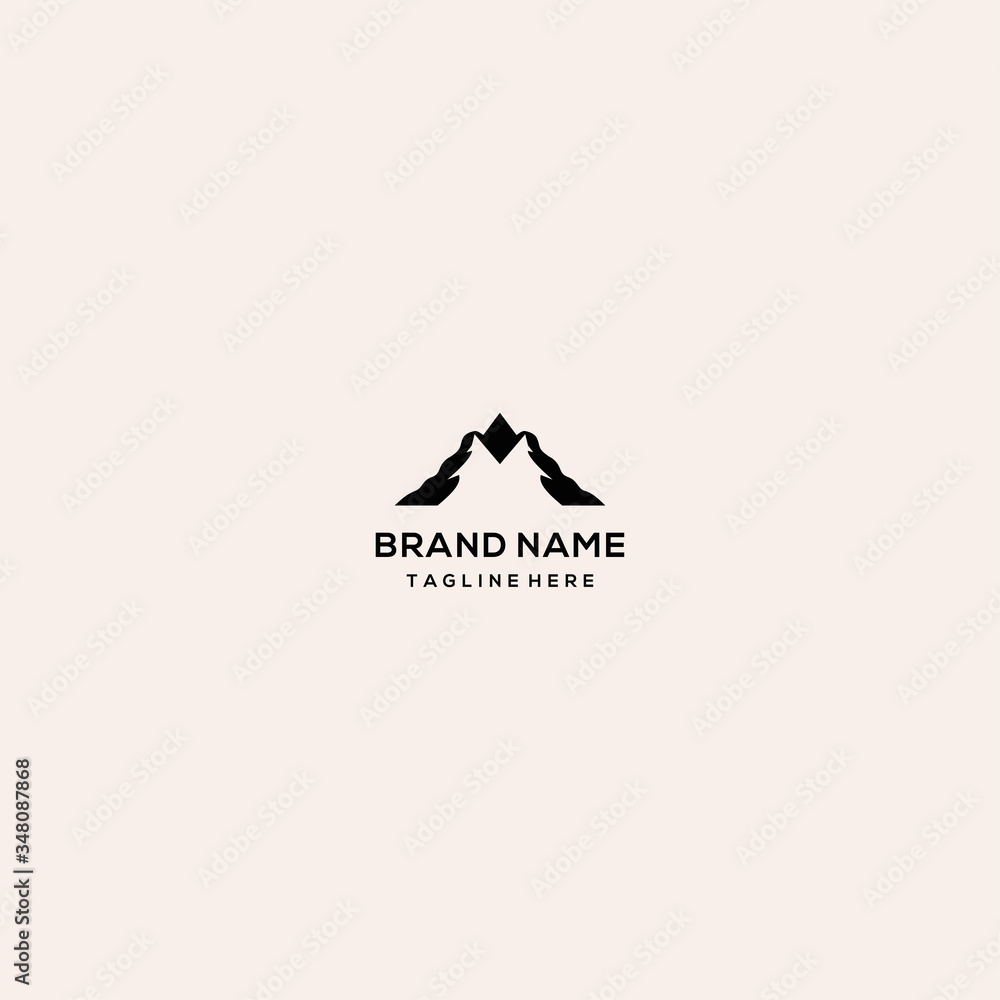 Letter M Mountain logo template design in Vector illustration Stock ...