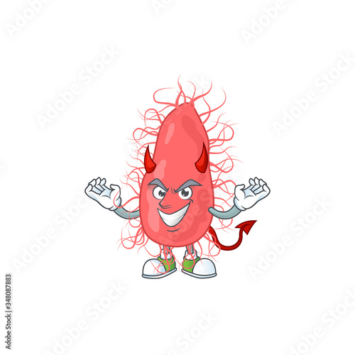 A picture of devil escherichia cartoon character design