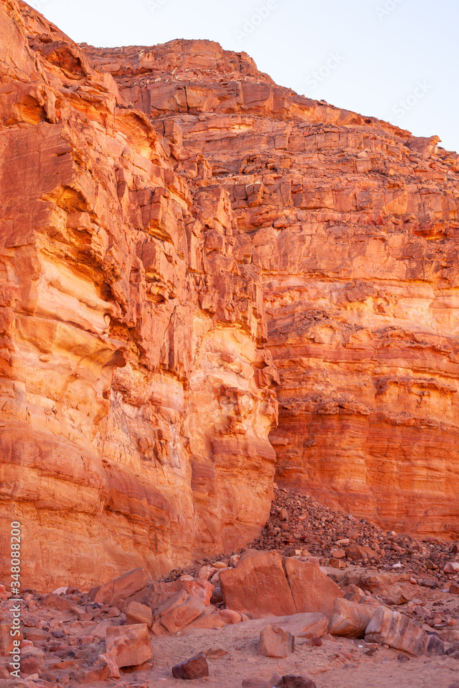 Background image of saturated red canyon in egypt
