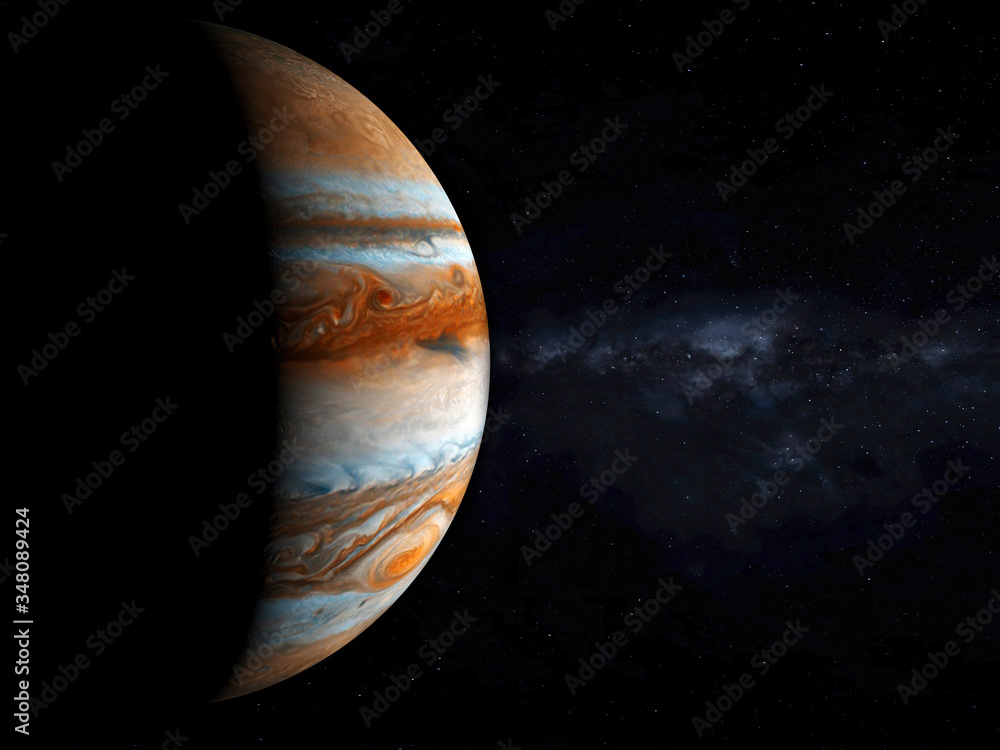 Jupiter in space concept Jupiter in space concept