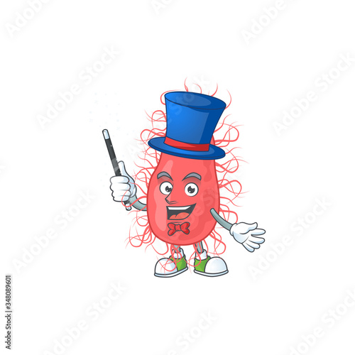 Talented escherichia Magician cartoon character design style