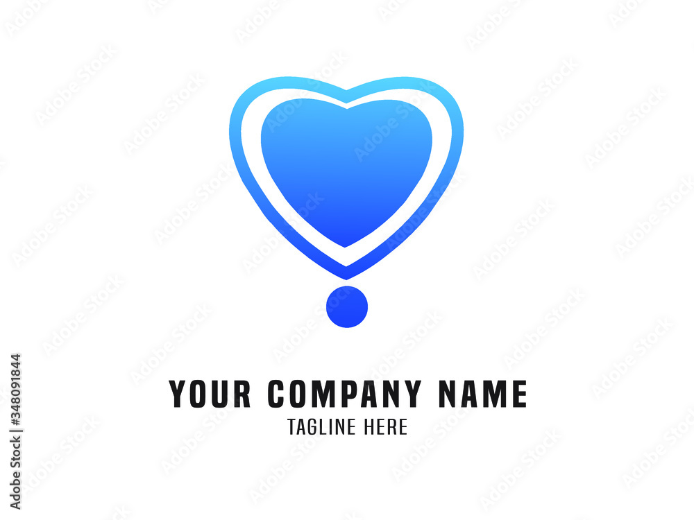 Obraz premium Abstract Logo Vector Gradient Love