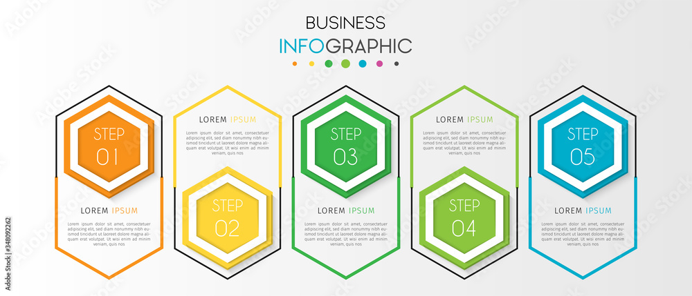 Business infographic element with options, steps, number vector template design Business infographic element with options, steps, number vector template design