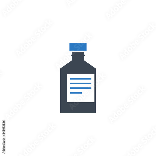Medical bottle related vector glyph icon. Isolated on white background. Vector illustration.