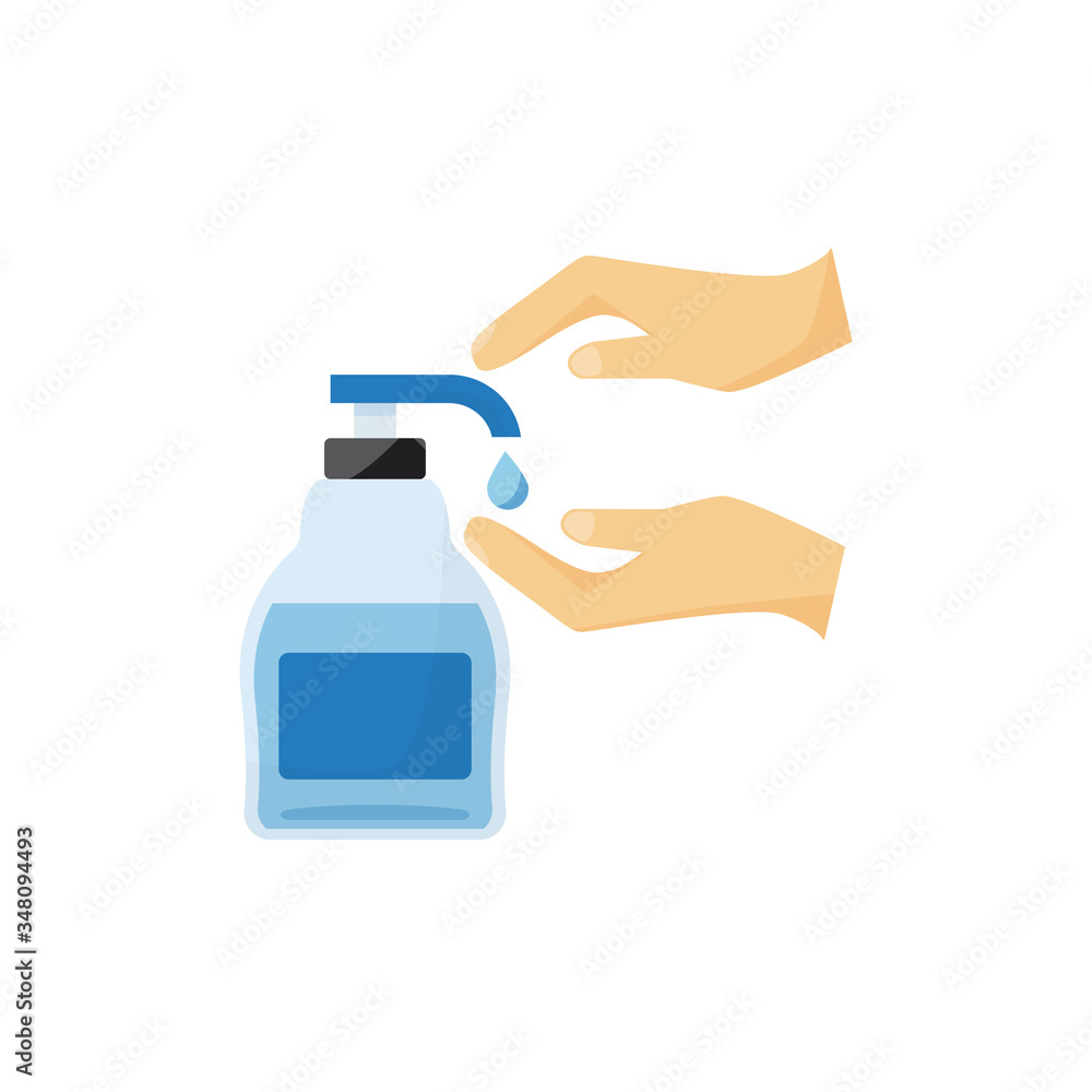 Vector illustrations of hand disinfectant bottle Vector illustrations of hand disinfectant bottle
