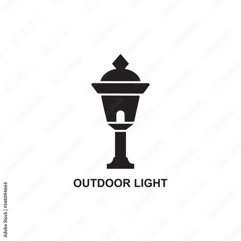 OUTDOOR LIGHT ICON , WALK LAMP ICON