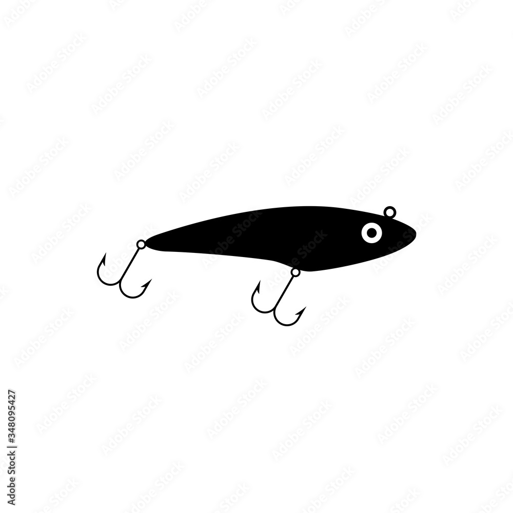 Bait solid icon. Lure illustration isolated on white background Bait solid icon. Lure illustration isolated on white background