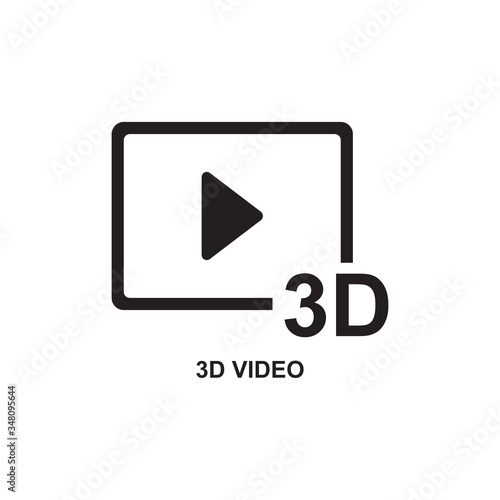 THREE DIMENSION VIDEO ICON , VIRTUAL VIDEO ICON
