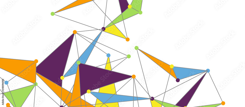 Line points connections, triangular technology design. Abstract geometric background Line points connections, triangular technology design. Abstract geometric background
