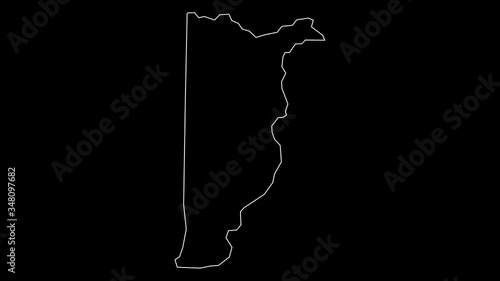 Heredia Costa Rica map outline animation photo