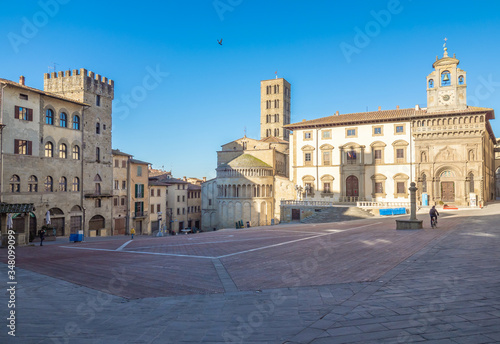 Arezzo (Italy) - The Etruscan and Renaissance city of Tuscany region. Here the historical center.