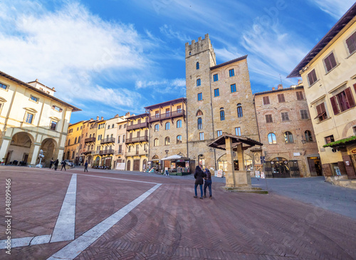 Arezzo (Italy) - The Etruscan and Renaissance city of Tuscany region. Here the historical center.