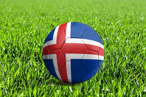 Iceland Flag on Soccer Ball