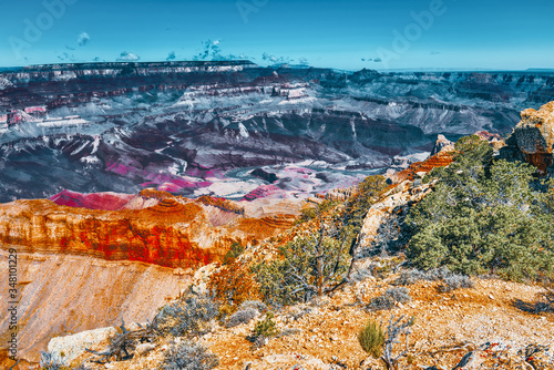 Amazing natural geological formation - Grand Canyon in Arizona, Southern Rim.