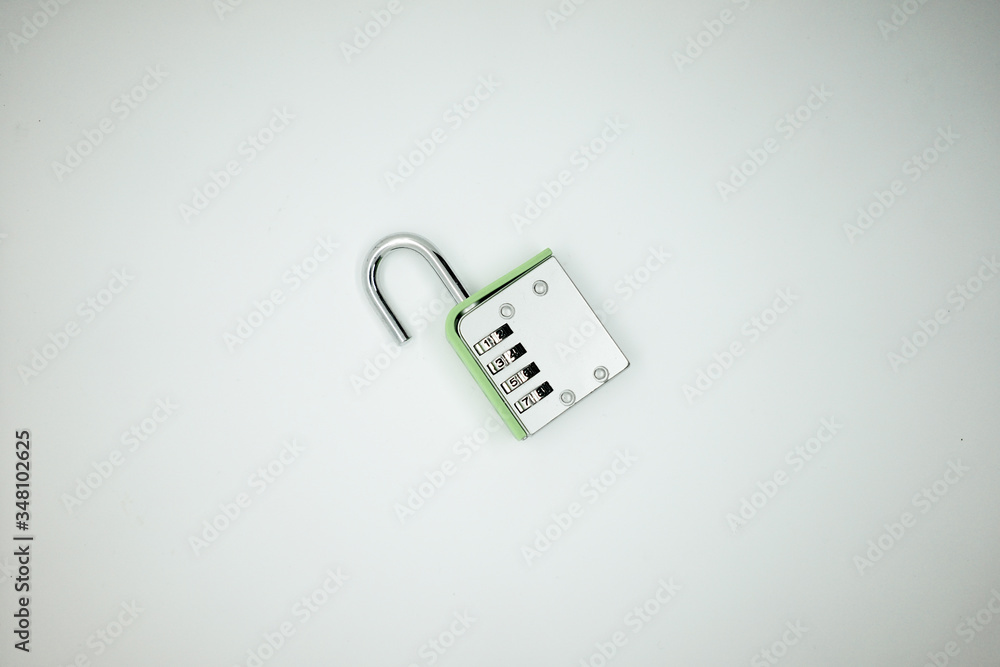 combination padlock isolated on white. combination padlock isolated on white.