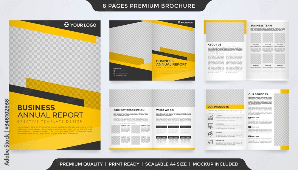 set of bifold brochure template design with abstract style and modern concept set of bifold brochure template design with abstract style and modern concept