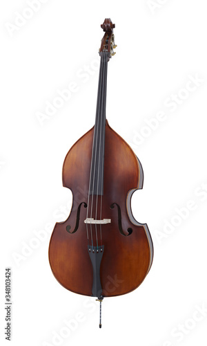 Double Bass, Strings Music Instrument Isolated on White background